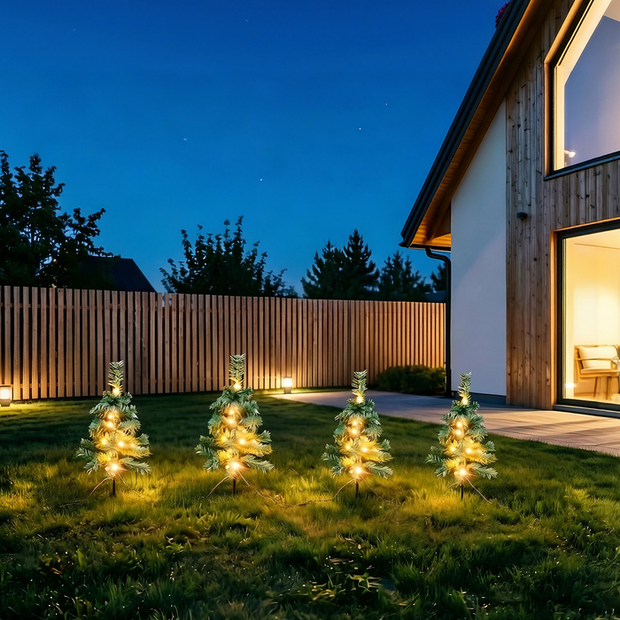 Juletrær med lys 80 LED 55 cm 4-pk.